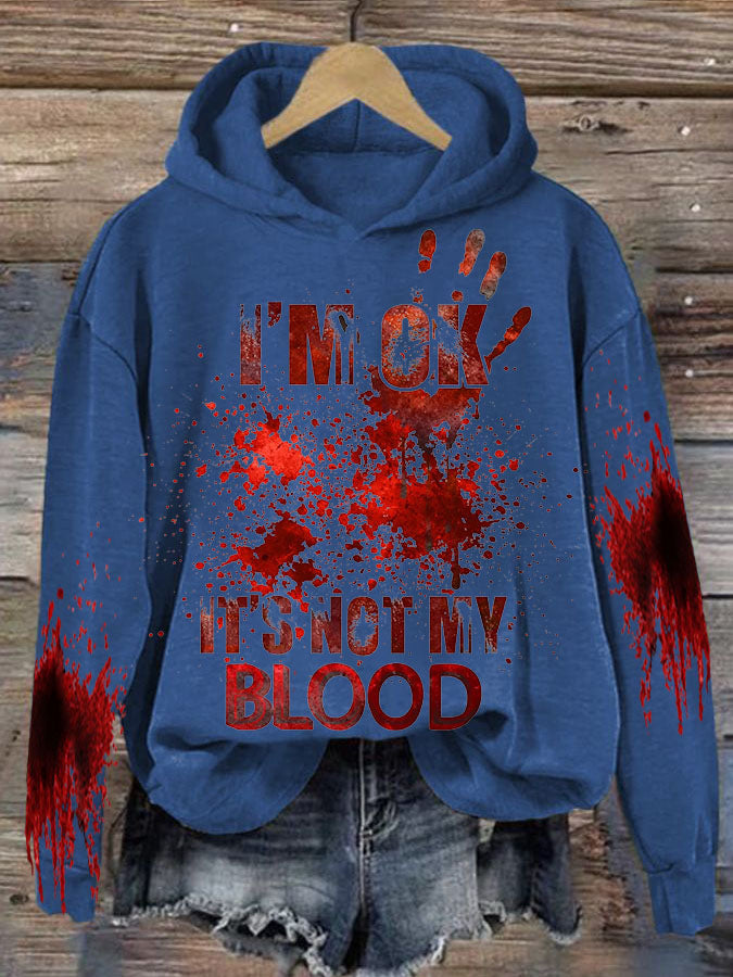 Women's Loose Sweater 3D Letters Printed Hoodie