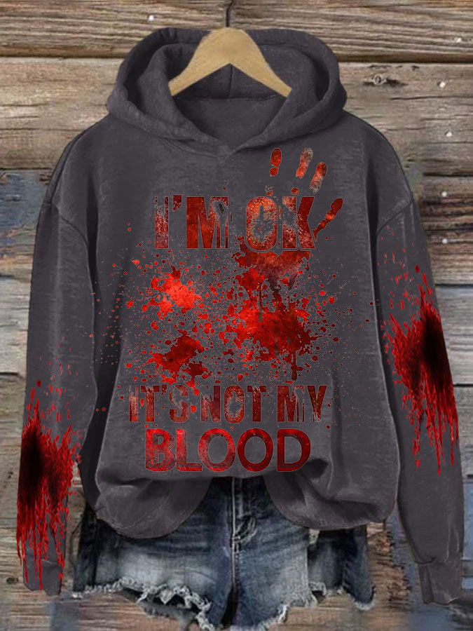 Women's Loose Sweater 3D Letters Printed Hoodie